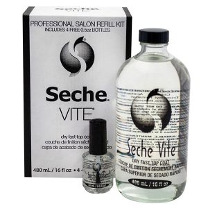 SECHE VITE KIT REGULAR TOP COAT 16OZ + 4 0.5OZ